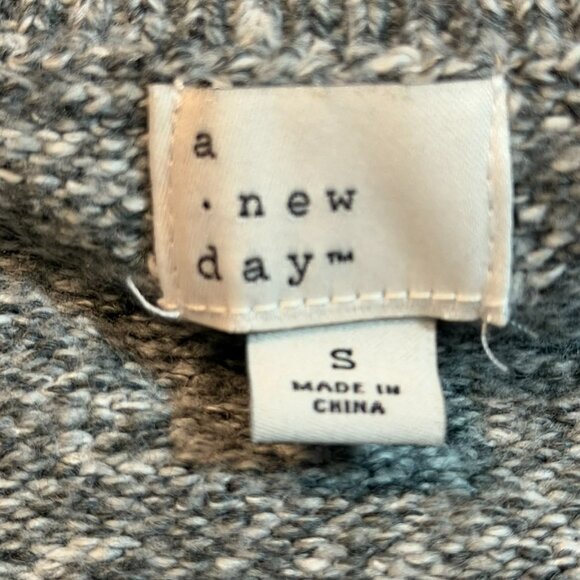 TWO "a new day" brand Short Long Sleeve VNeck Sweaters (Grey & Wheat) SIZE SMALL - Picture 5 of 11